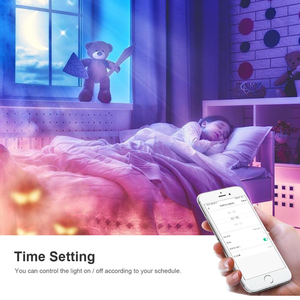 Wifi tuya smart musik led strip lys tv baggrundsbelysningssæt med alexa google home 5050 rgb dæmpbar 5m 10m 15m dc 12v stemmestyring