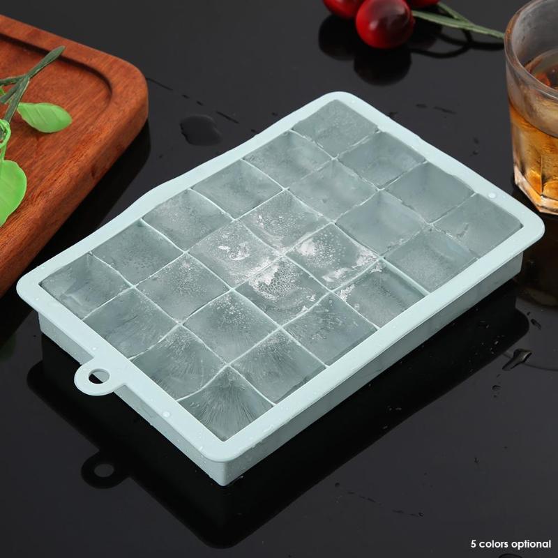 Food Grade Siliconen 24 Grids DIY Herbruikbare Ice Cube Mold Ice Cube Maker Ice Tray Jelly Vriezer Mould voor Sap