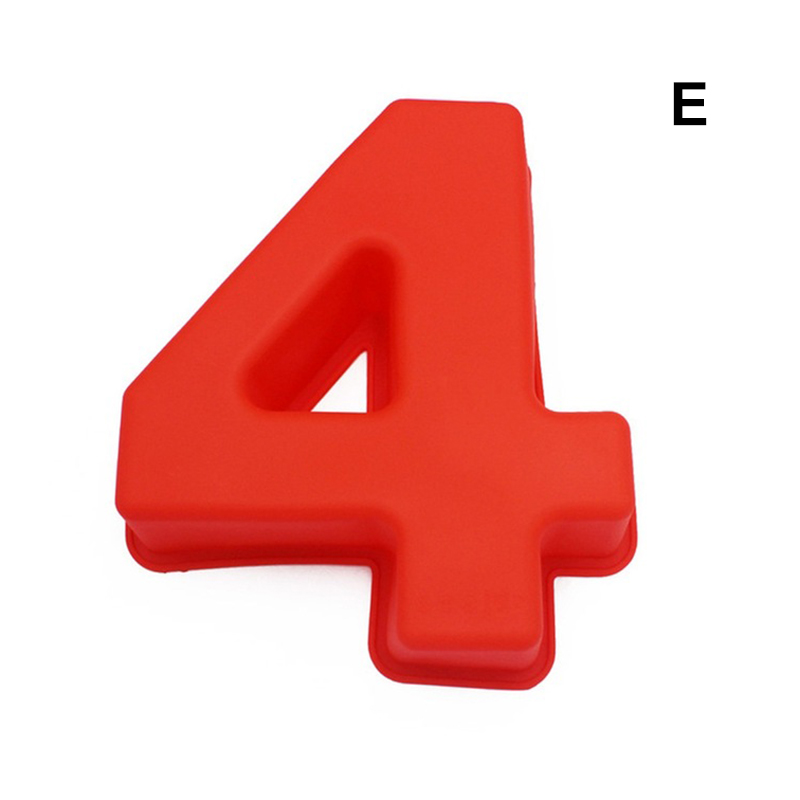0-9 Número Digital molde de la torta números para tarta forma decoración de pasteles herramienta para boda cumpleaños aniversario: 4