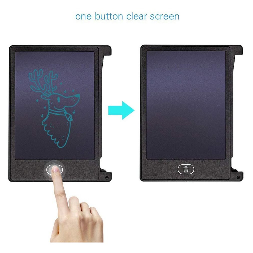 4.4 tommer lcd digital engelsk lcd-tablet bærbar mini børnetegning graffiti bord besked skrivebræt
