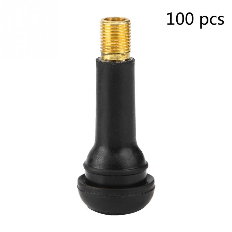 100 Uds de la motocicleta del coche Universal de reemplazo instantáneo en el neumático vástago para válvula de neumático de coche sin cámara de neumático de la rueda de vástago de válvula s herramientas Motor