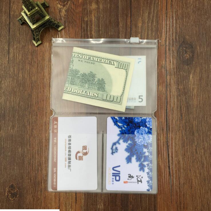 Midori standard s 'Viaggiatore taccuino PVC Tasca Della Chiusura Lampo Sacchetto di Raccolta Trasparente Pocker con I Titolari di Carta Cartella Archivio