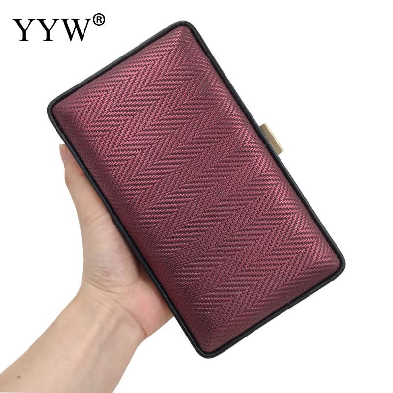 Green Weave Clutch Bag Met Ketting Vrouwelijke Handtas Vintage Pochette Femme Bruiloft Clutch Bags Voor Vrouwen Crystal Bolso Mujer: burgundy