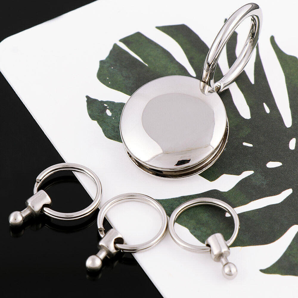 Waist Hanging Round Metal Keychain Keyring Key Holder Detachable Ring Outdoor Carabiner Buckle Men Women Zinc Alloy