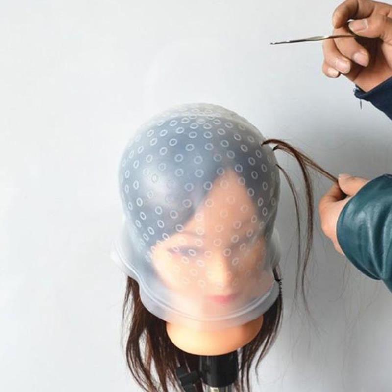 Flexibele Blauw Salon Siliconen Haarkleur Coloring Highlighting Dye Cap Haarkleur Styling Gereedschappen voor Haarverlenging
