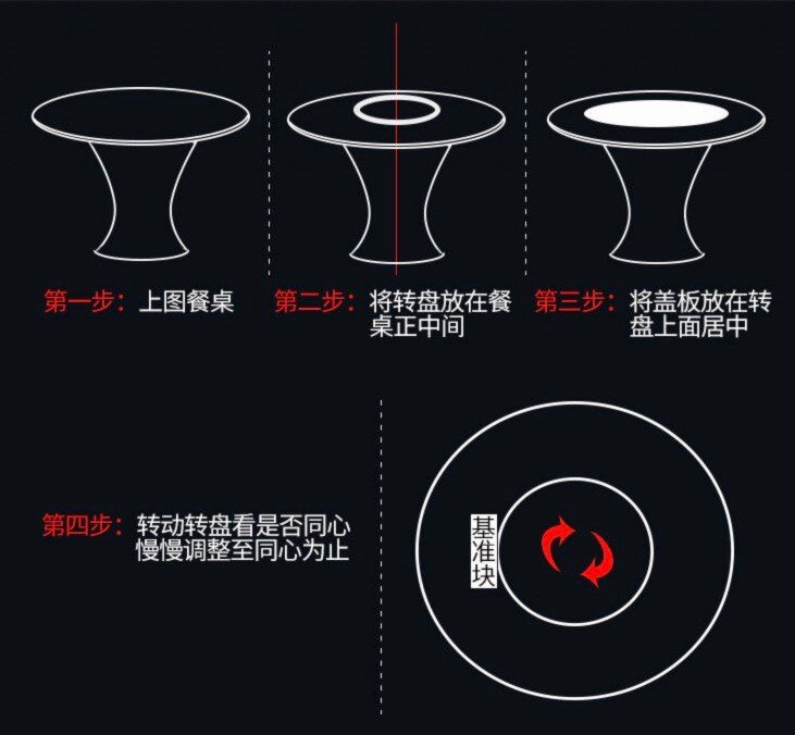 Diameter :250mm(10 tum) tjocklek :14mm bordsskivspelare lager bas tystnad aluminiumlegering roterande kärna för hushållsbruk