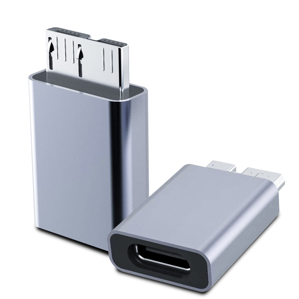 Anmone Micro B USB C 3.0 Stecker auf Typ C Buchse Adapter Typ-C USB3.0 Micro B Stecker für externe Festplatte Festplatte HDD Kabel: Default Title