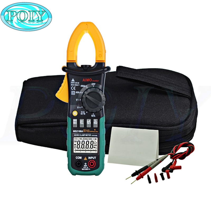 Mastech MS2108A Digitale Multimeter Frequentie Max./Min. Value Measurement Holding Verlichting Lamp Draagtas