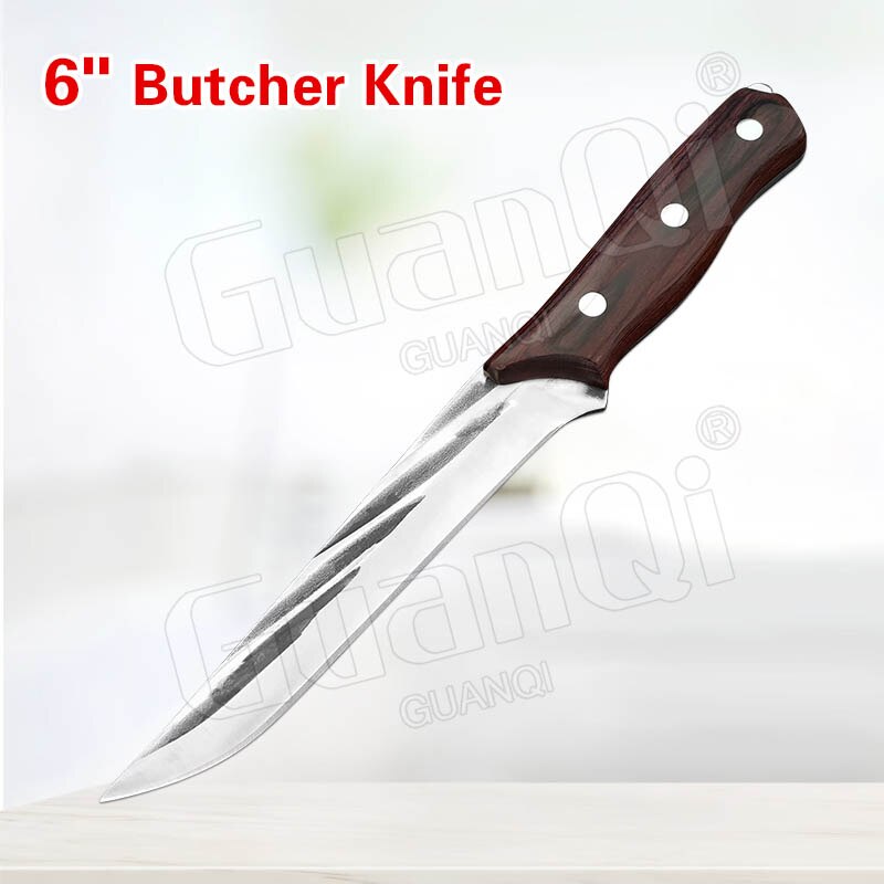 1-3PCS Forged Boning Knife Set Handmade Cleaver Knife Kitchen Knife Wooden Handle Knife for Kitchen Items: Style B