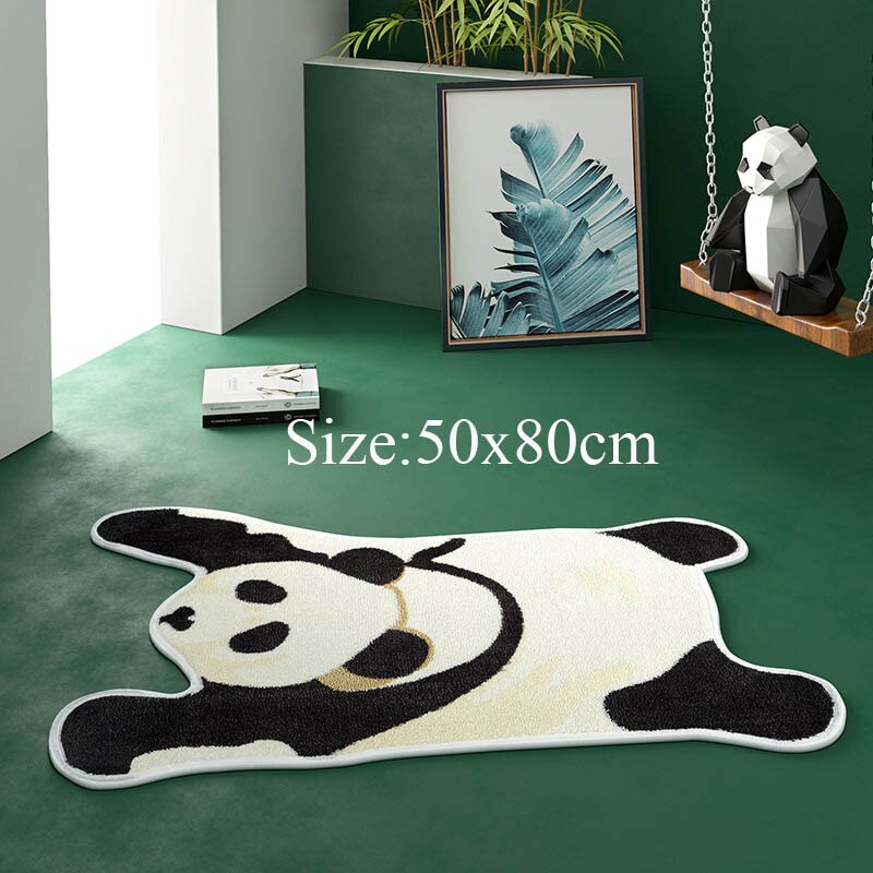 Skridsikker kattepanda trykt bademåtte soveværelse sengetæpper til hjemmedøremåtte vandoptagende badeværelsesmåtter: Panda