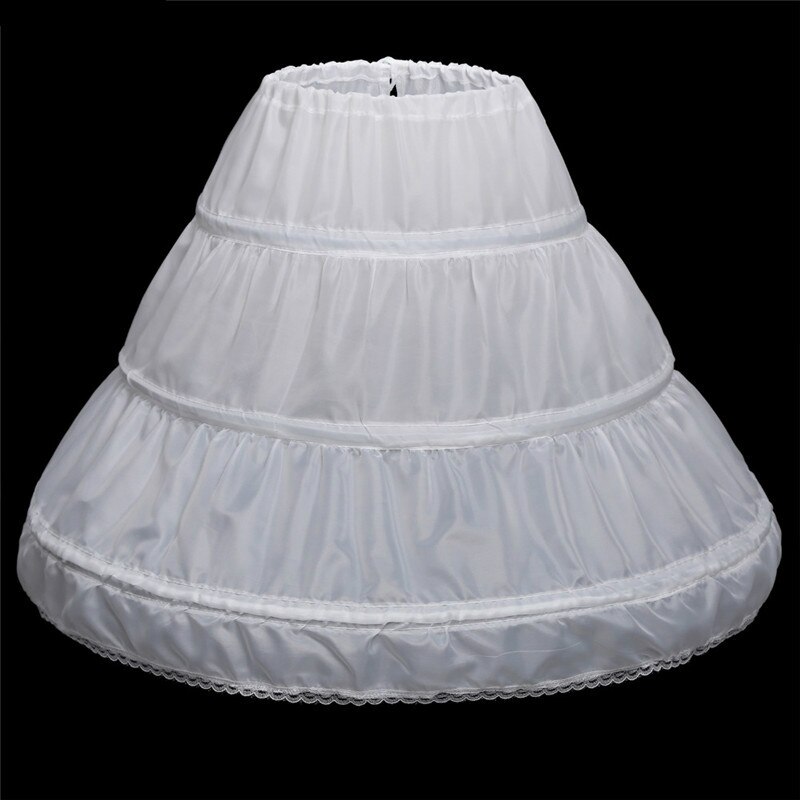 Günstige Weiß Mädchen Petticoats Röcke Unterrock Krinoline 3 Hoop Kinder Für Blume Mädchen Party Und Hochzeit Kinder Ball Kleider: Default Title