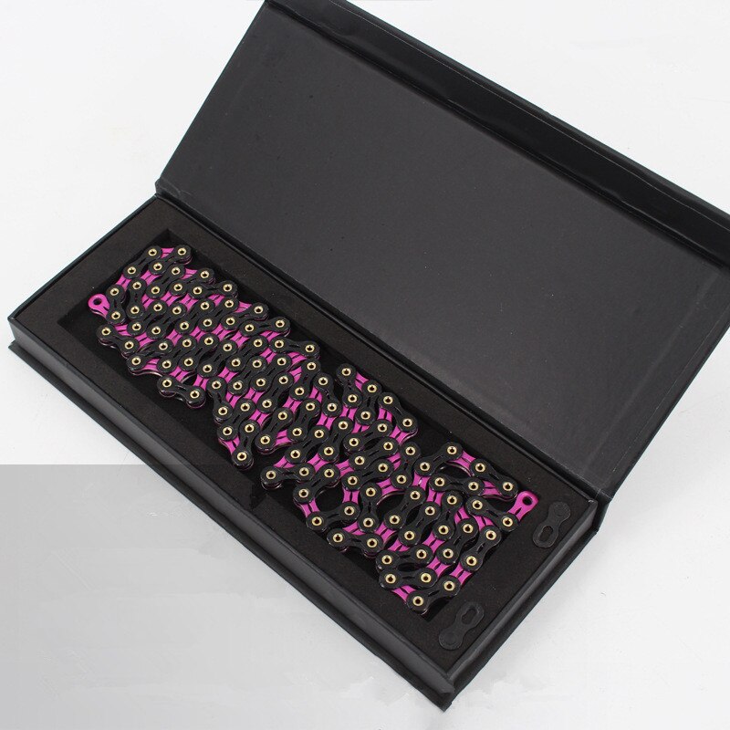 Mountain Bike 27 Speed 30 Speed Chain Folding Road Bicycle 24 Speed 8 9 Speed 10 Speed 11 12 Speed Chain: SX11SL silver pink