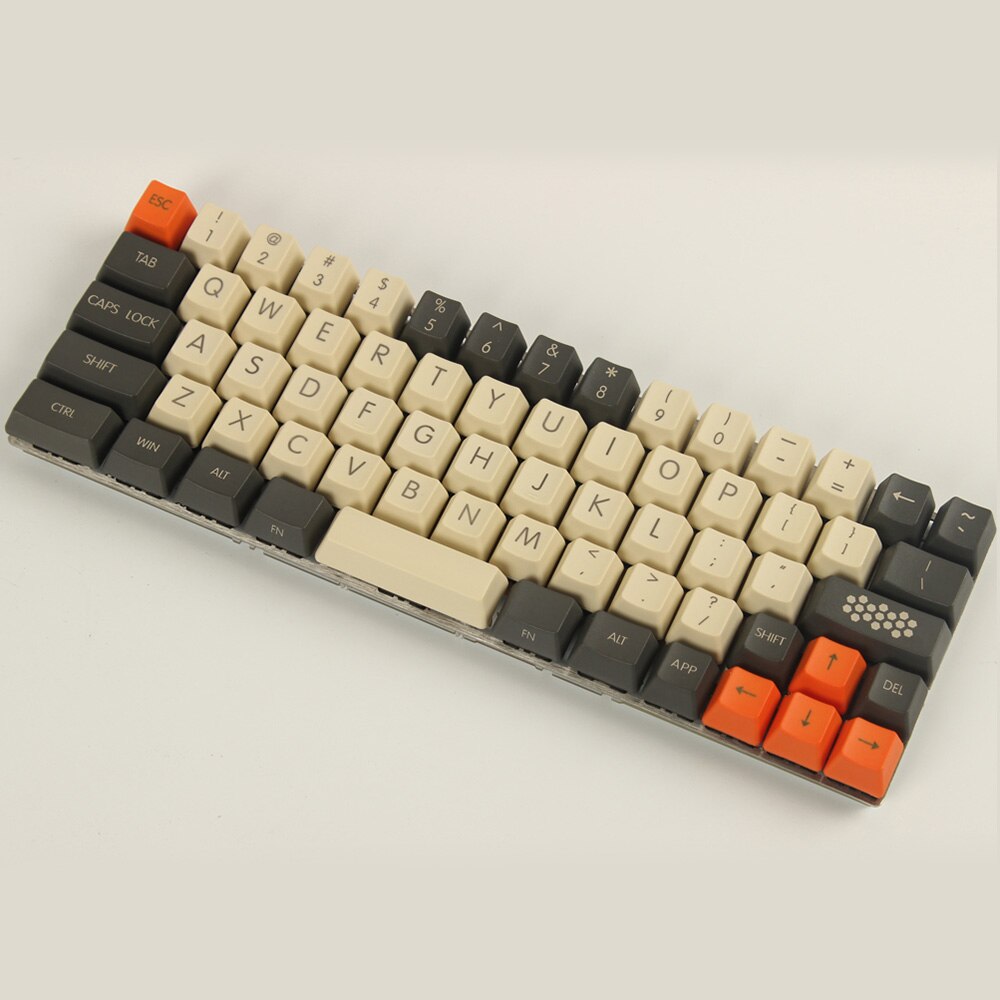 YMDK carbone blanc bleu noir rouge Minila Keyset épais PBT OEM profil Keycaps pour Filco Minila YD60M: Carbon 2 / Top print