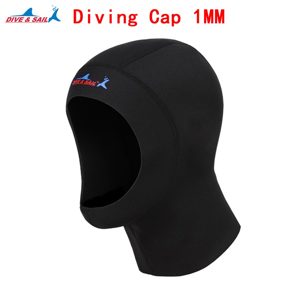 1mm neopren dykkerhætte hjelm snorkeludstyr hat hætte vinterbadning varm hals unisex dykkervåddragt: S