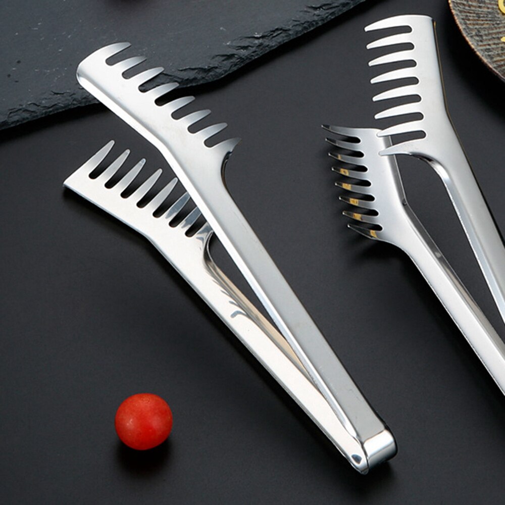Pinça de macarrão de aço inoxidável 9 familiar, pinças para macarrão, espaguete, pinças para alimentos, utensílios de cozinha de aço inoxidável, acessórios de cozinha