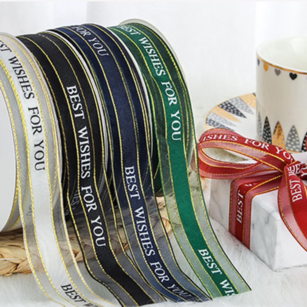 Rubans en Polyester pour décoration de gâteau d'anniversaire, 25mm, décoration de carte de noël pour fête de mariage, bricolage fait à la main, emballage de , rubans décoratifs