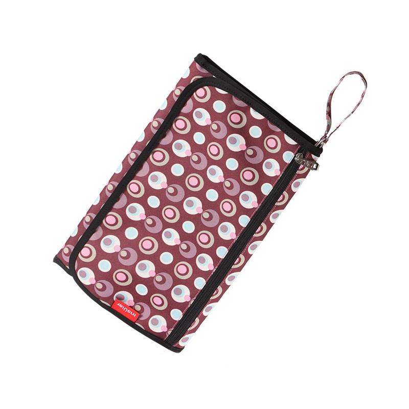 3 Lagen Luier Veranderende Tafel Waterdichte Baby Luierbak Herbruikbare Baby Crib Sheet Draagbare Vouwen Liners Pad Zak: Ochre Red