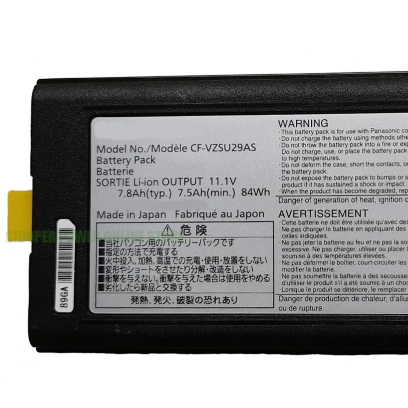 Cp Echte Laptop Batterij CF-VZSU29 VZSU29U VZSU29A VZSU29AU CF-VZSU29AS 11.1V/84Wh Voor Toughbook -51 -52 CF-29 CF-51 CF-52