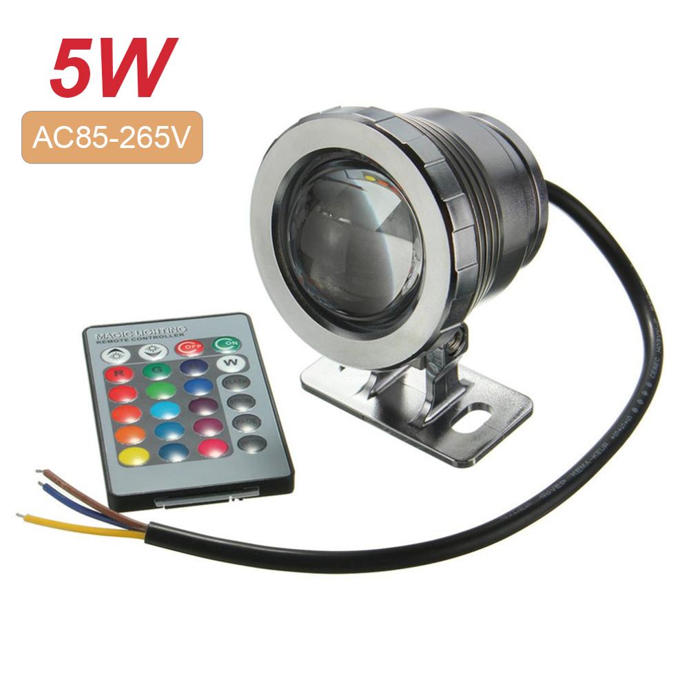 5W/10W RGB Led Unterwasser Licht Wasserdicht IP65 Brunnen Pool Teiche Aquarium Tank Lampe 16 farbe + fernbedienung Spot Lichter: 07
