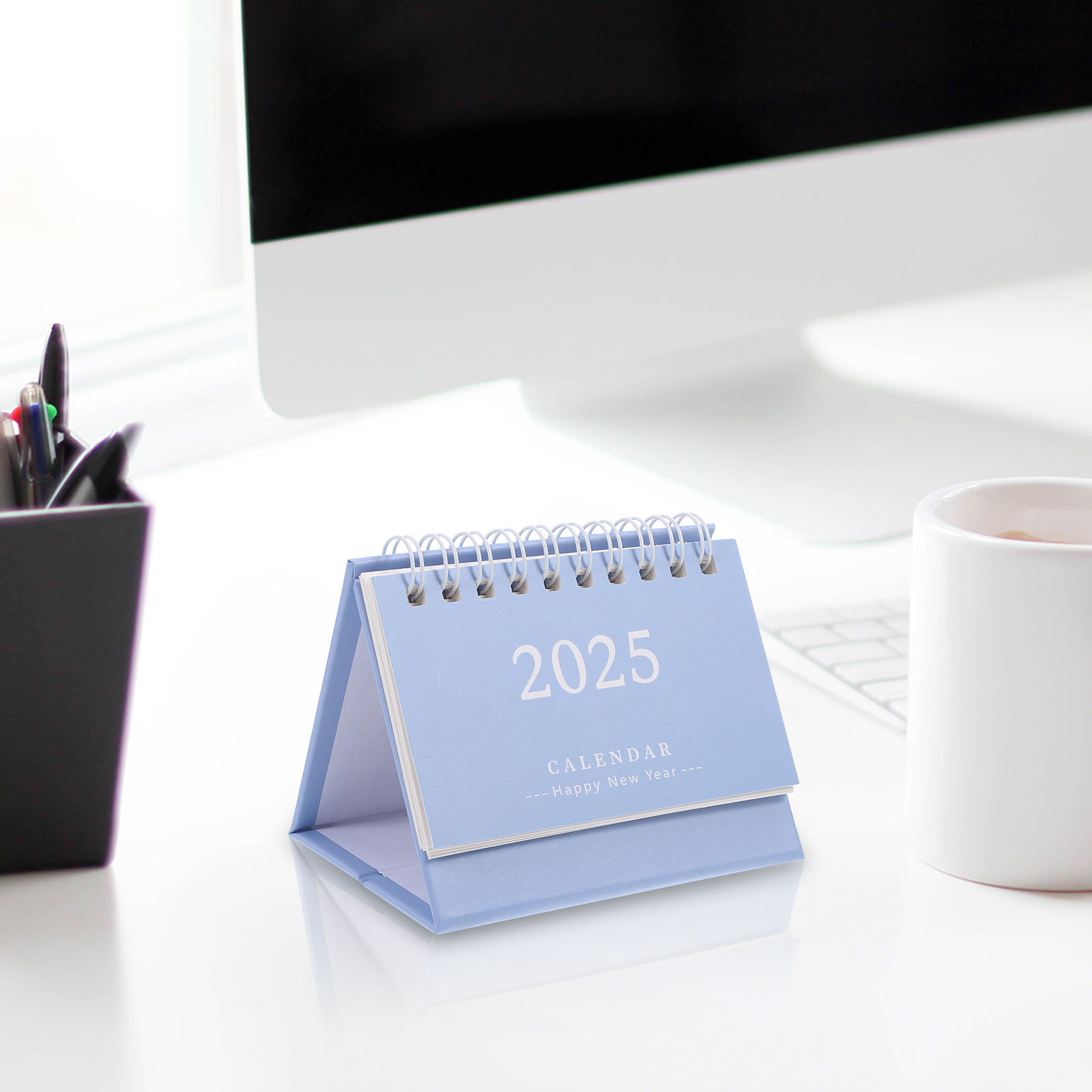Mini-Tischkalender 2025, kleiner Standplaner, Notiz, täglicher Gebrauch, Monatsplan, Heimbürobedarf, Druckprodukte, dekorativ