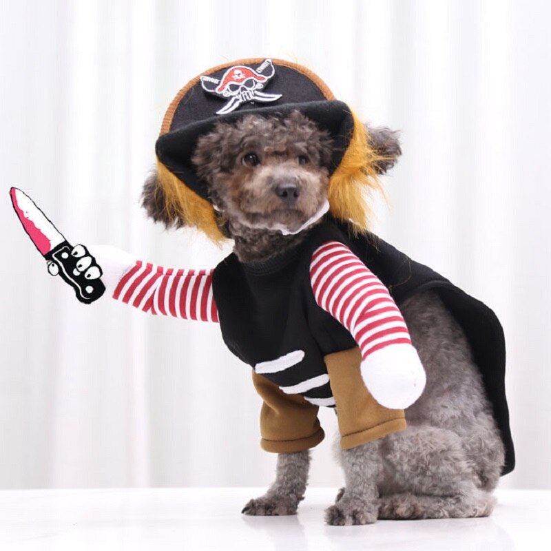Costume d&#39;Halloween pour chien, déguisement amusant, réglable, cosplay, vêtement destiné aux animaux, convient aux moyens, grands gabarits, carlin, bouledogue français, nouveauté