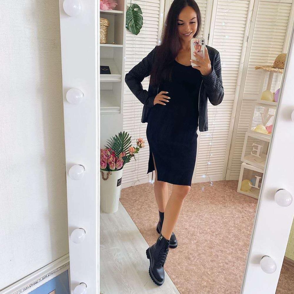 ¡Otoño ! Nuevas botas con cordones para mujer, botas cortas de estilo británico para mujer