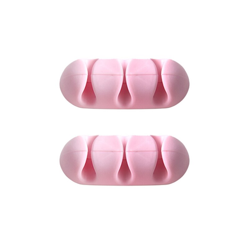Desktop Self-adhesive Wire Fixing Line Card Subnet Line Fixing Device Data Finishing Fixed Clip Line Manager Cable Clips: pink