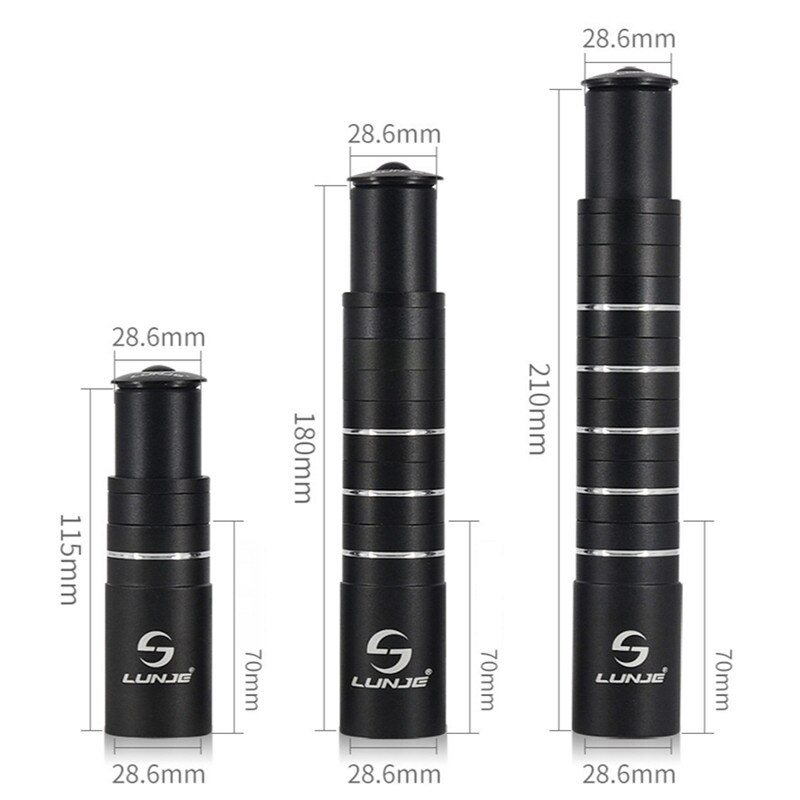 Fiets Stuurpen Verhogen 115/150/180/210Mm Mountainbike Fiets Stuurpen Raiser Voorvork verhogen Balhoofd Extender