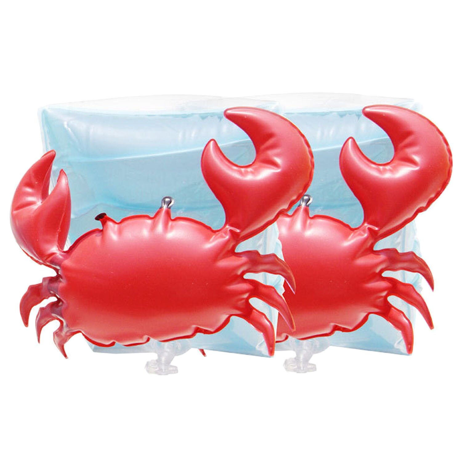 1 Paar Cartoon Opblaasbare Zwemmen Arm Drijft Bands Mouwen Ringen Buis Bijgestaan Veiligheid Leven Kids Kinderen Zwembad Water Speelgoed: Crab