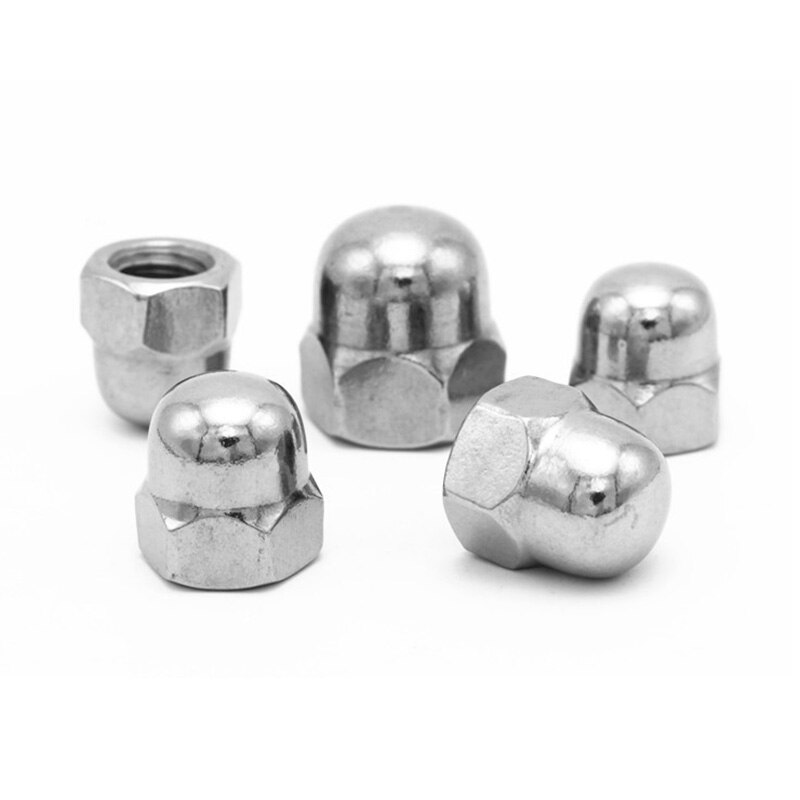 250) 1/4"-20 ACORN NUT (CAP NUT) NICKEL PLATED