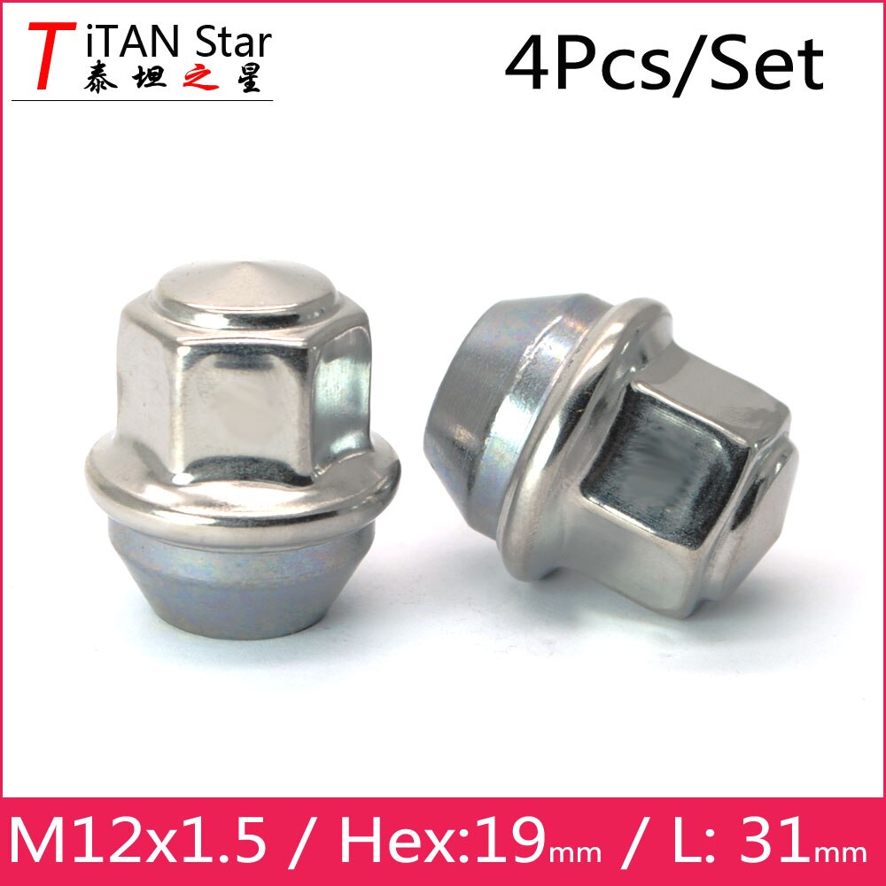 4 st  m12 x 1.5 oem oe lager fabriksfälgar fälgar ekollmuttrar 1.5 för ford focus fusion ecosport escape ranger lincoln mkz mkc: Ss lock (nft -1)