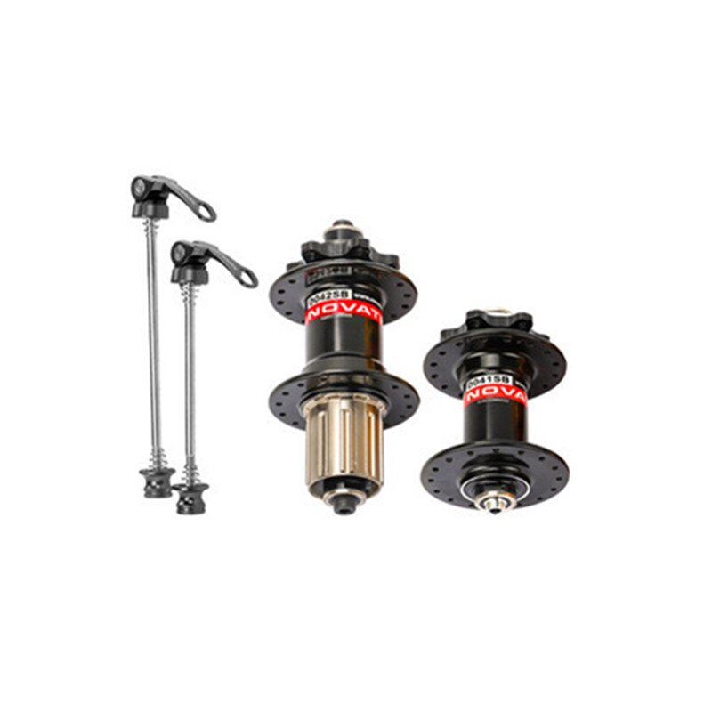 NOVATEC D042SB Front and Rear Hub Mountain Bike Disc Brake Card Bearing Palin Shaft 32/36 Hole Brand Original: 32H Black Pair