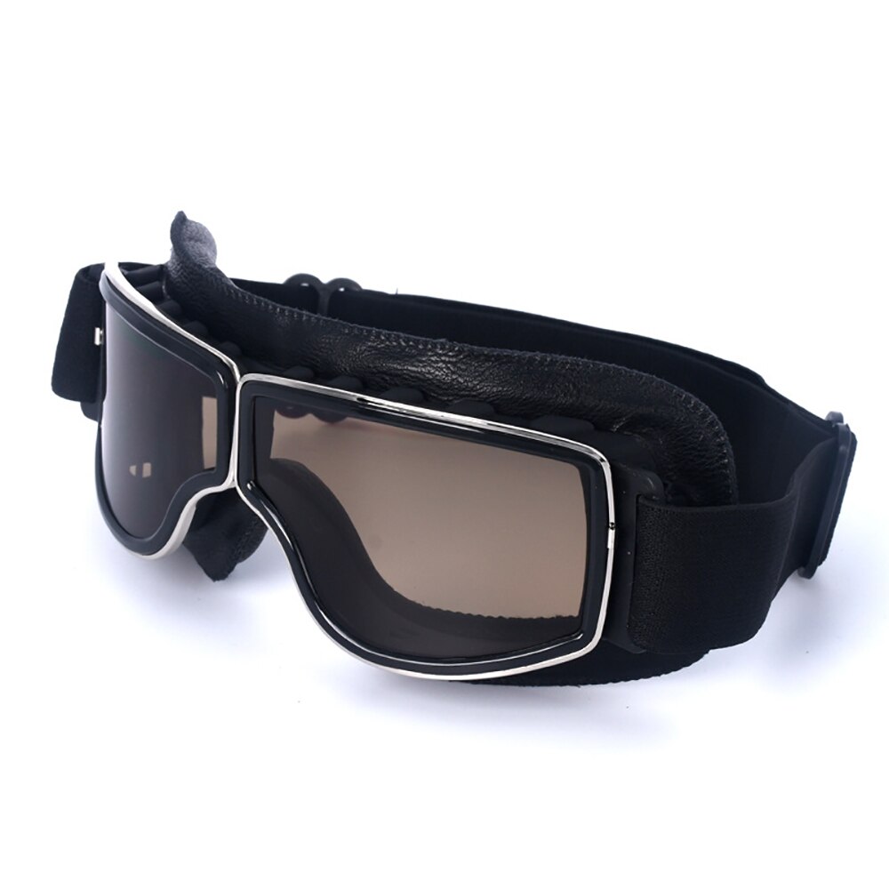 Vintage Moto Classic Motocross Goggles Retro Motorcycle Goggles Glasses for Harley Pilot Steampunk MX ATV Bike: 1-smoke