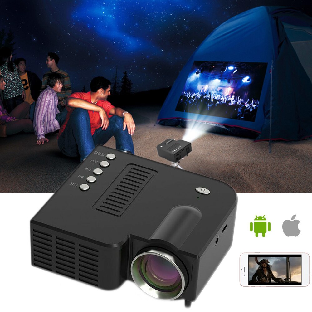 Micro Home Theater Projector Portable Entertainment Mini Projectors Supports 1080P HD Outdoor Mobile Phone Connection Projectors