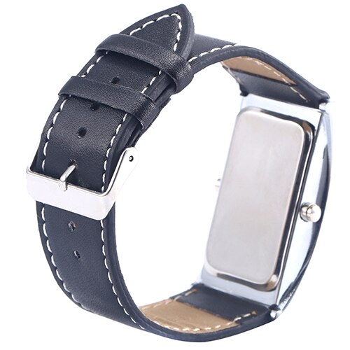 Popular Arch Bridge Style Men's Women's LED Watches Digital Date Faux Leather Strap Wrist Watches