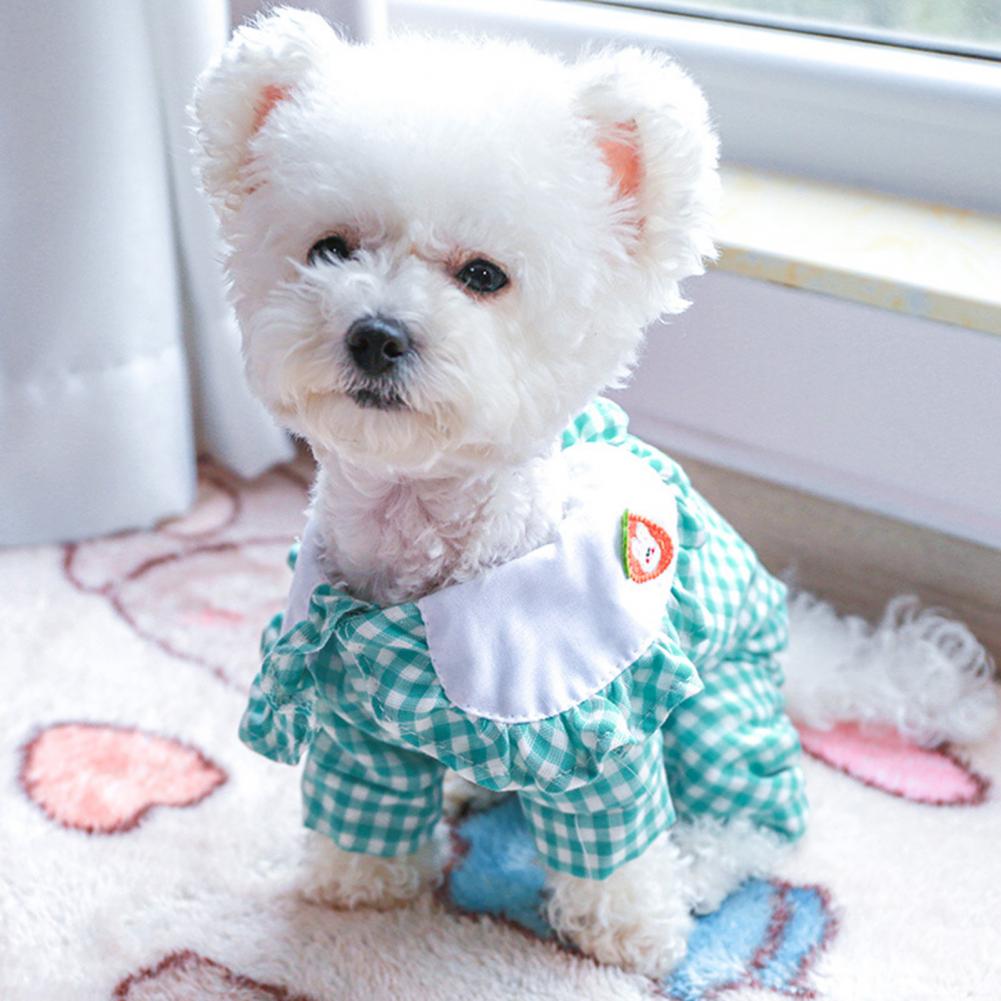 Leuke Hond Vest Mooi Uitziende Polyester Hond Shirt Grid Wortel Konijn Hond Shirt Voor Bruiloften Hond Shirt