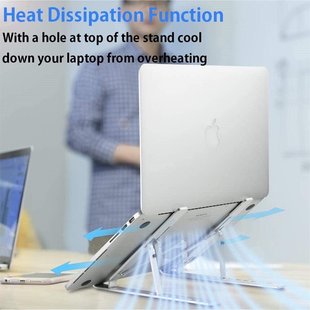 Soporte para portátil de altura ajustable aluminio soporte para portátil ergonómico Notebook a 11-17 pulgadas para MacBook Air Pro