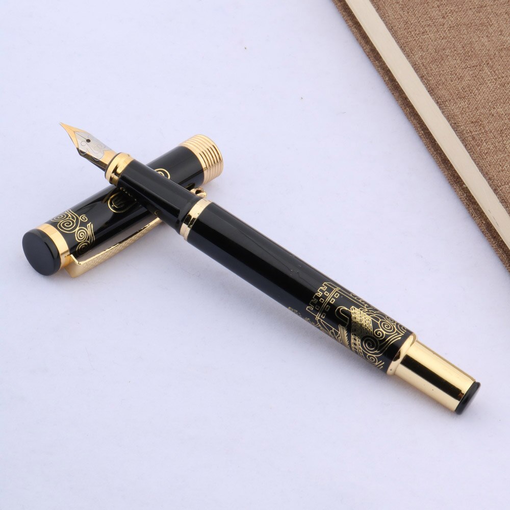 metal black golden classic Great Wall Dragon Business Fountain Pen