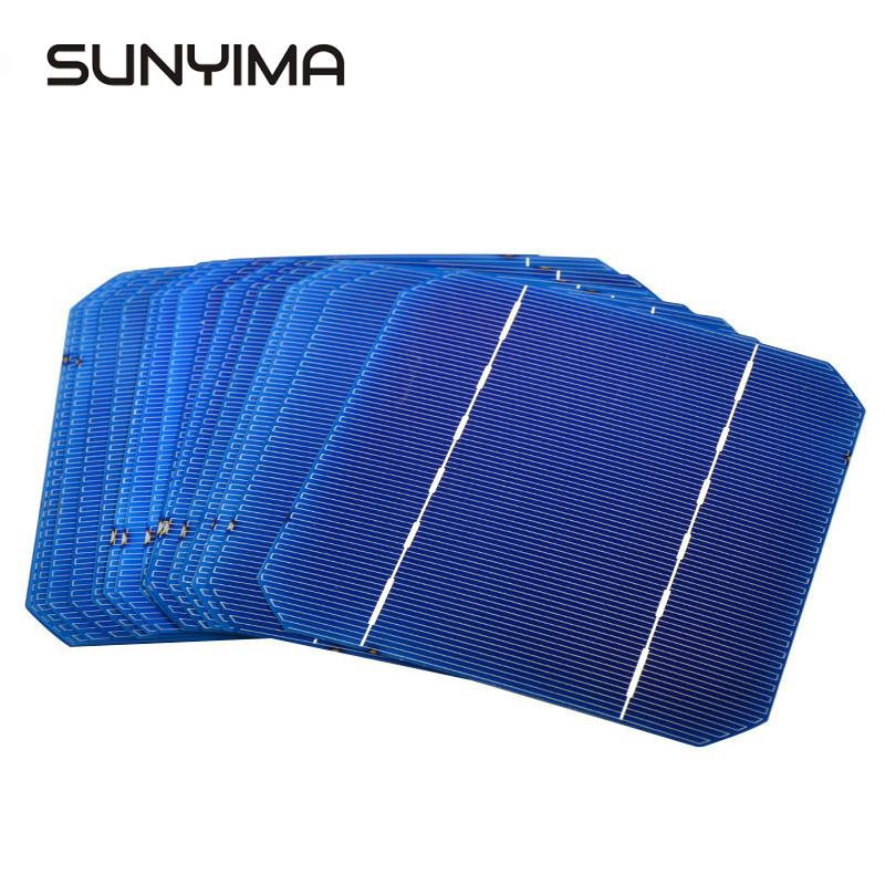 SUNYIMA 20Pcs 125*125 2.7W 0.5V Monokristallijn Silicium Zonnepaneel Zonnecel DIY Solars Panel Panneau solaire