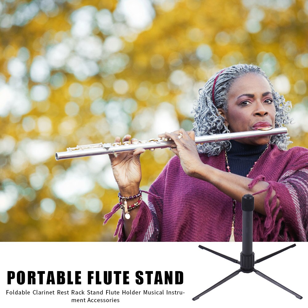 Flute Stand Installa and Remove Convenient Simple Portable Foldable Clarinet Rest Rack Holder Musical Instrument Parts