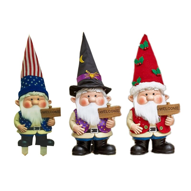 Funny Christmas Gnomes Peep Yard Sign with Stakes Outdoor Decorations for Garden Patio Home Wall Decor Walkway