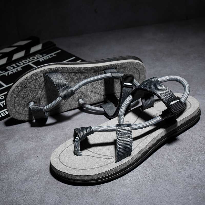Excargo sommersko mænd sandaler badange sko gummi solide sandaler til mænd sommer flip flop sandal lejligheder