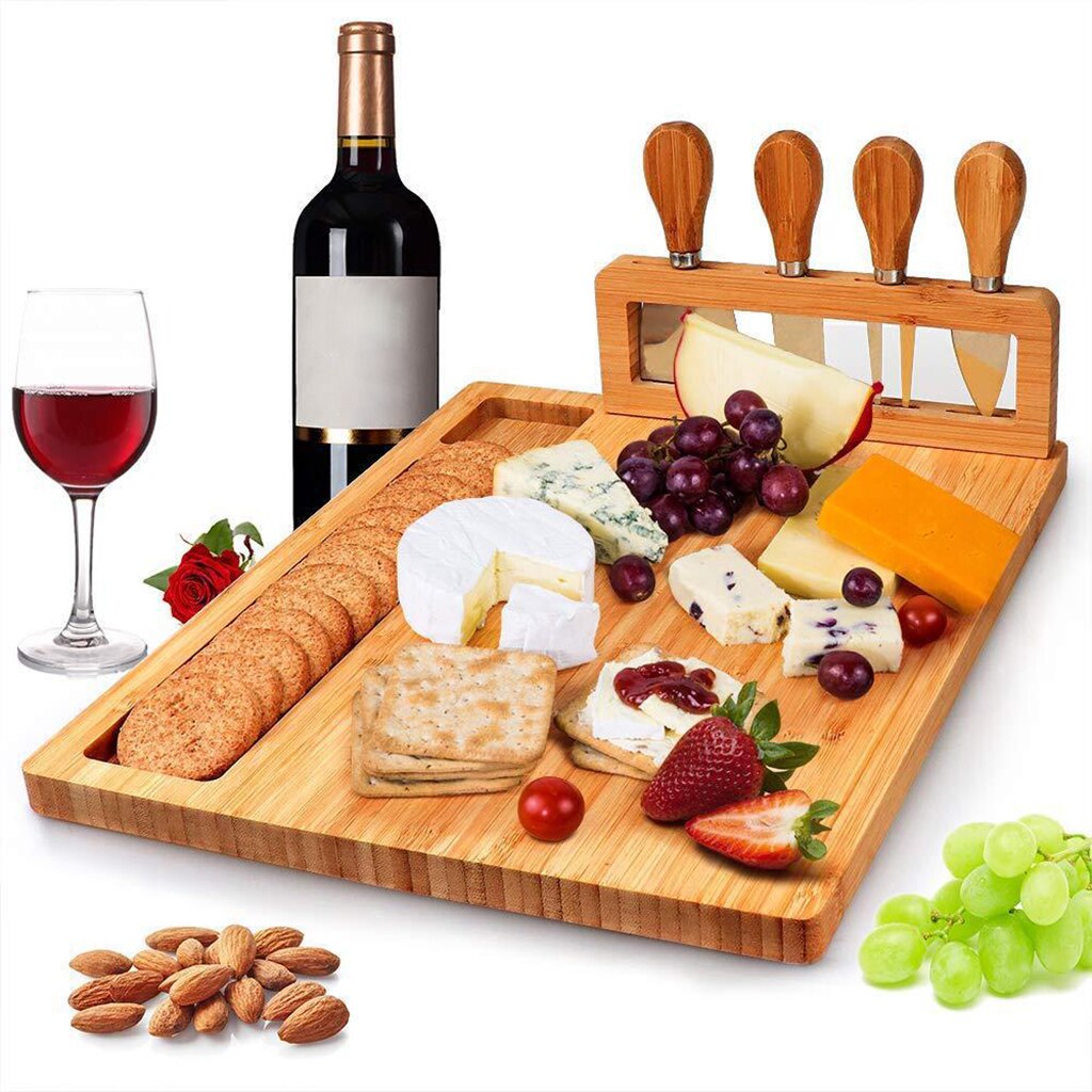 Wooden Cheese Board Set Platter Serving Meat Board for Kitchen Accs