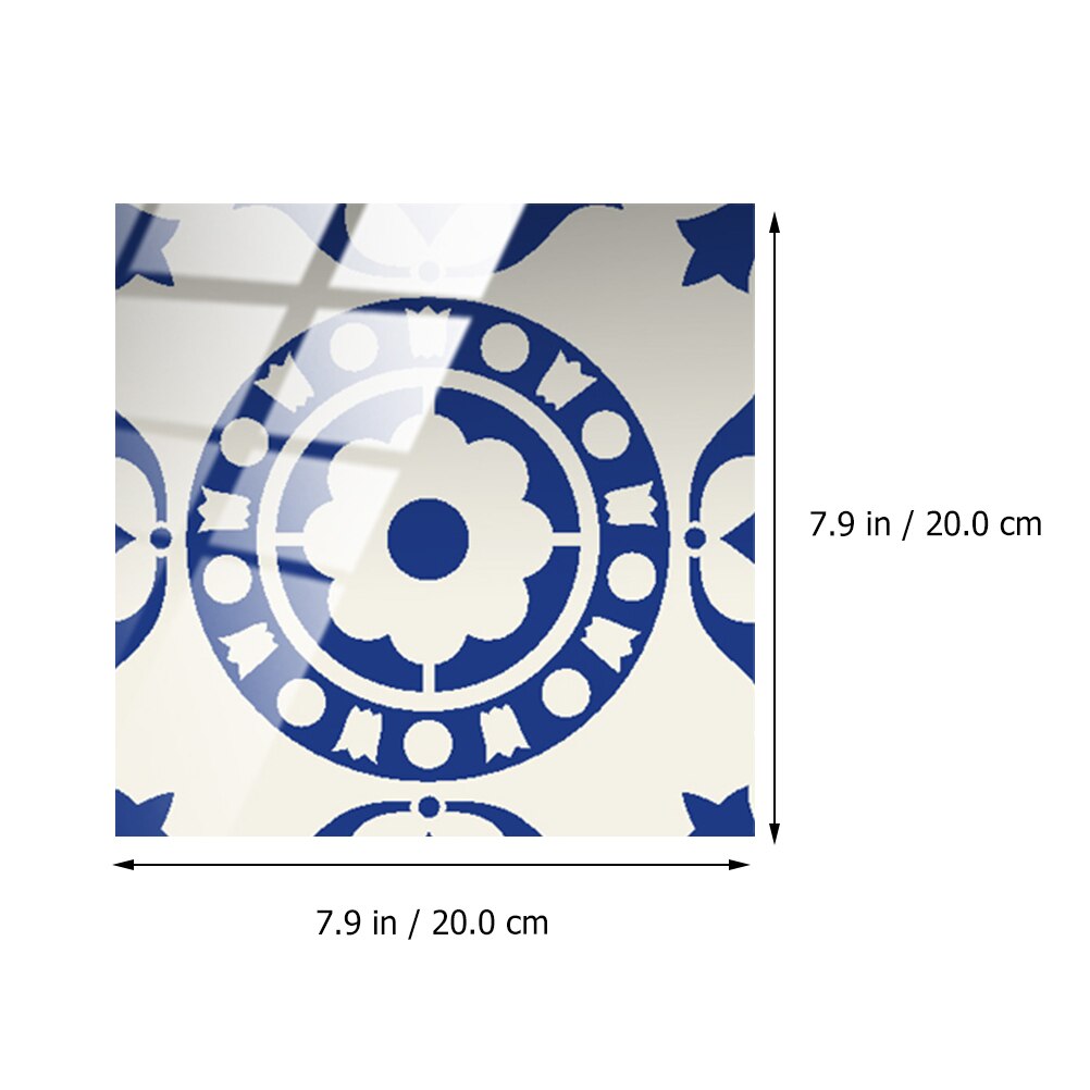 10pcs Waterproof Decals Retro Floor Pastes DIY Bathroom Wall Tile Stickers Home Stickers Tile Decals Wall Tile Stickers: L