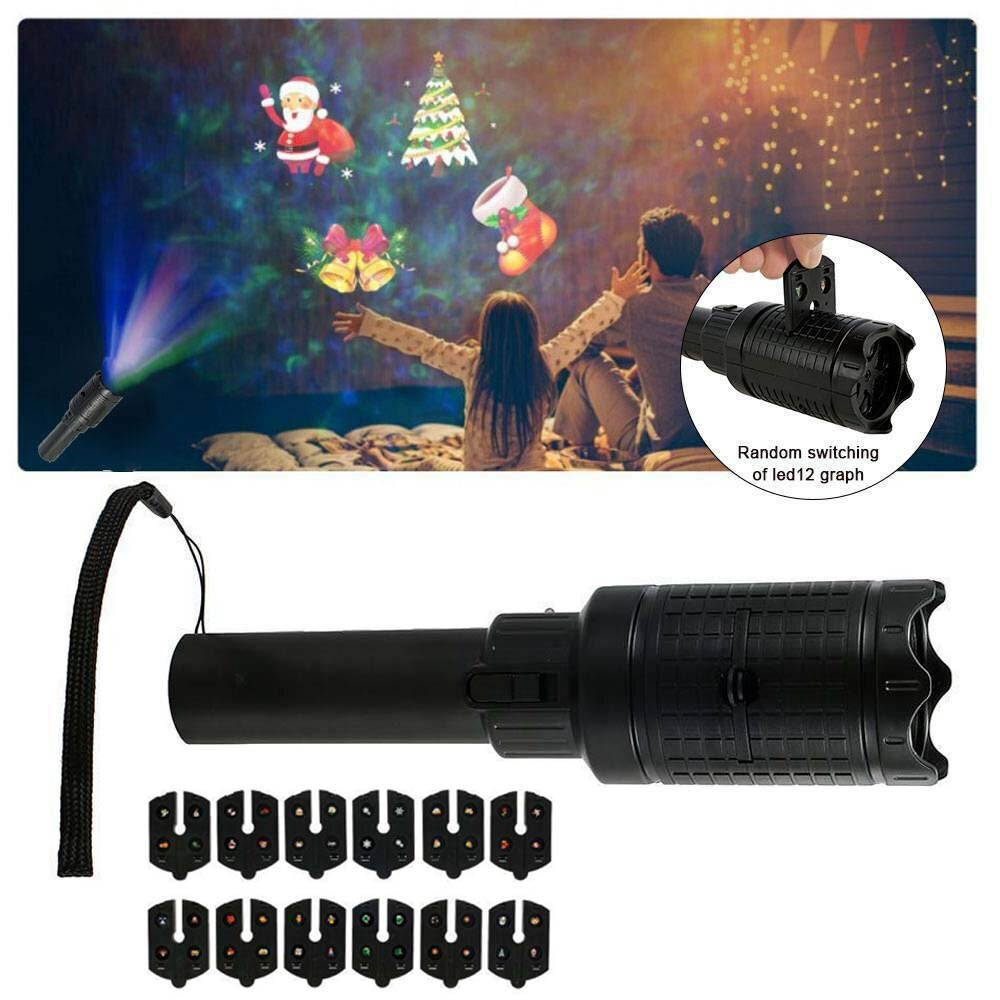 12 Pattern Flashlight Christmas Projection Lamp Wh... – Grandado
