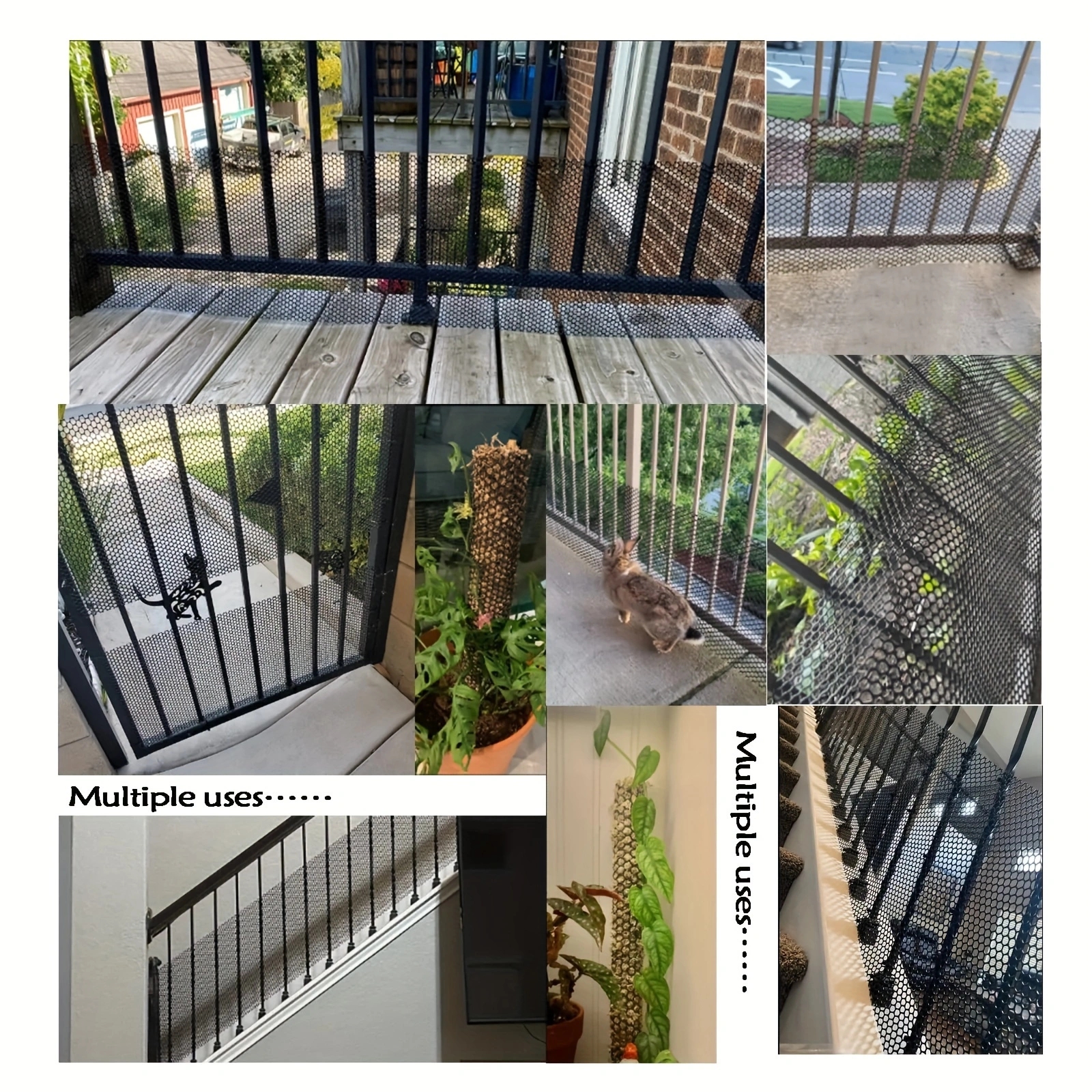 Filet de protection en maille pour animaux de compagnie, prévention des chutes, clôture antivol, fenêtre, banc, clôture de jardin, filet de protection pour chat, balcon