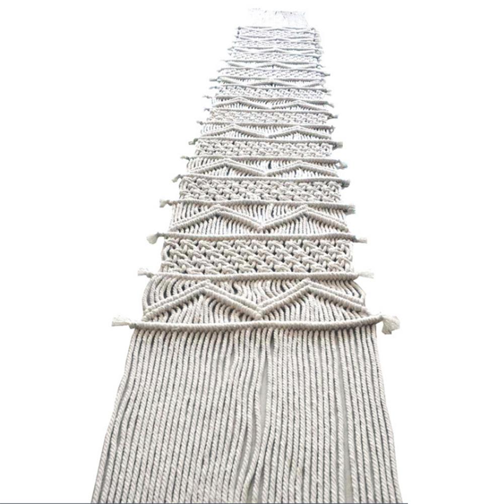 Bohemian Table Runner Handmade Table Bed Tapestry Hand-woven Macrame Table Runner With Tassels Wedding Party Home Decoration