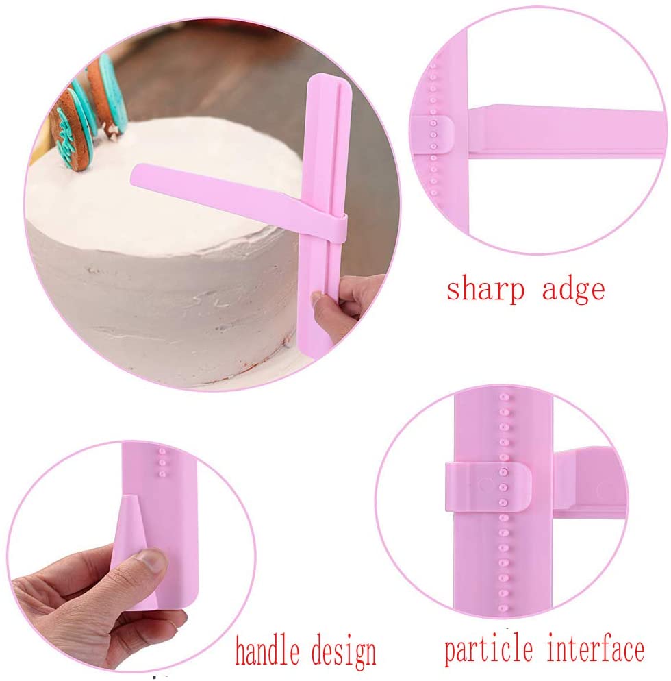 Cake Scraper Smoother Adjustable Fondant Spatulas Baking Tools for Cakes Pastry Cutter Baking Accessories Cake Decorating Tools