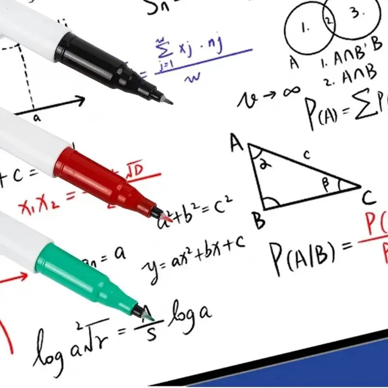 12 Kleuren/set Ultra Fijne Tip, 0.5mm Droog Wissen Markers Uitwisbare Whiteboard Markers voor School, kantoor, Planning White Board Marker