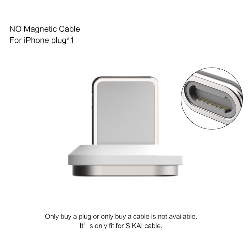 SIKAI 11 Gen 5A Magnetic Cable for iPhone Xiaomi Oppo Fast Charging USB Cable Magnetic Charger Wire Cord for Samsung Huawei: For Apple plug / 0.2m